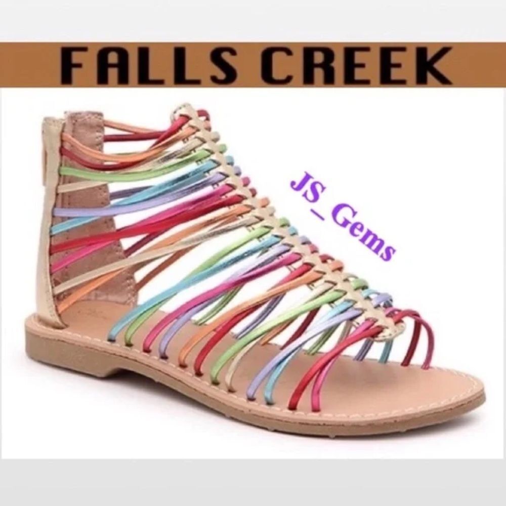 New Girls Gladiator Sandal Shoes Size 7